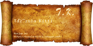 Tézsla Kitti névjegykártya